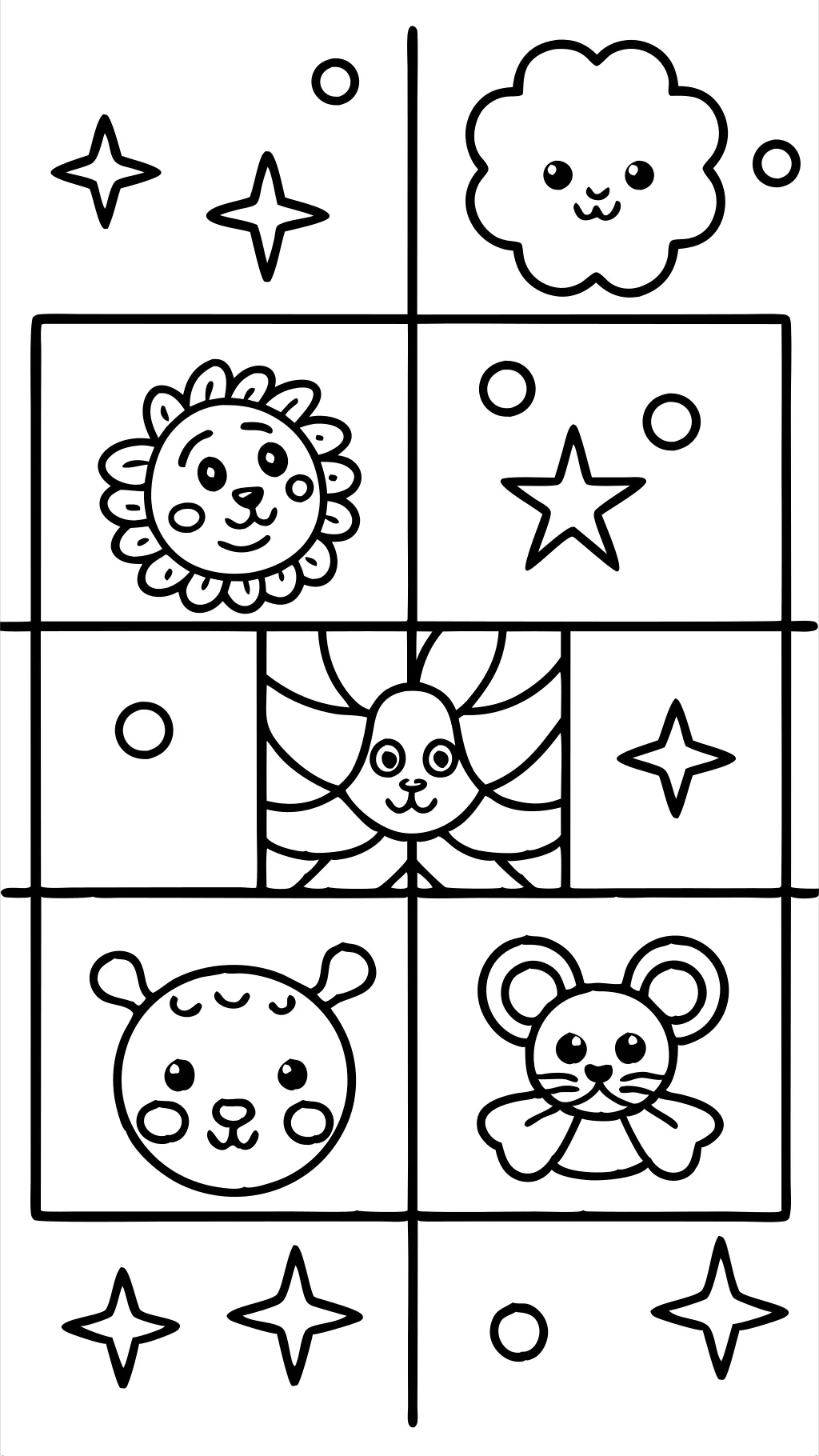 Tic Tac Tac Toe Coloring Pages